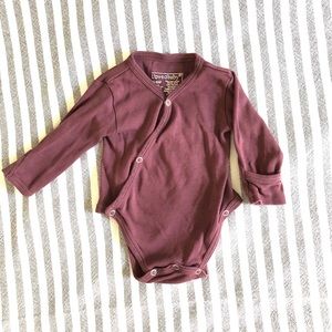 L’ovedbaby Kimono Bodysuit in Eggplant
